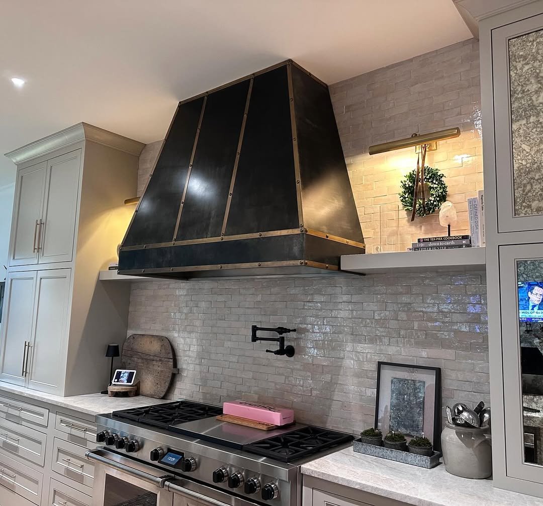 Statement Range Hood Farmhouse Kitchens