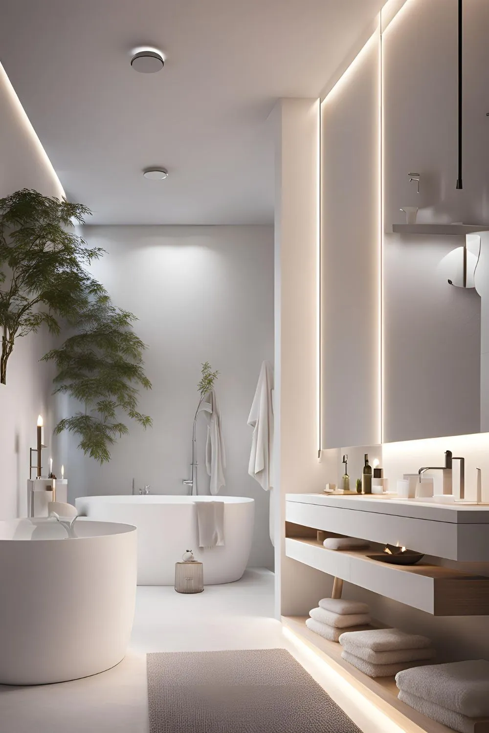 White Bathroom Lighting Ideas