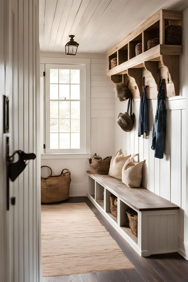 Whitewashed Shiplap and Natural Wood
