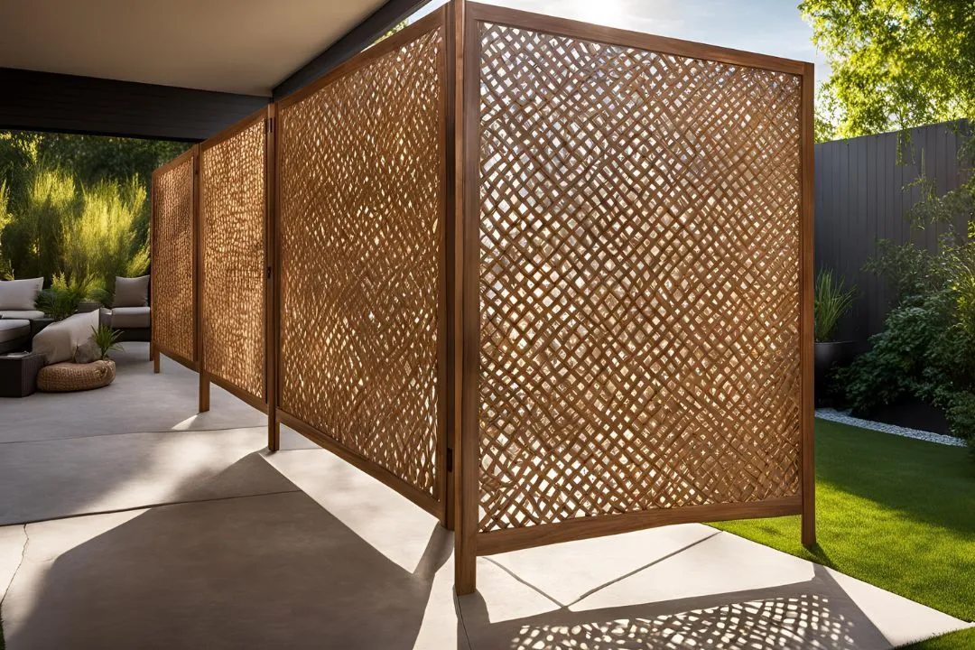 Woven Wood Privacy Screen