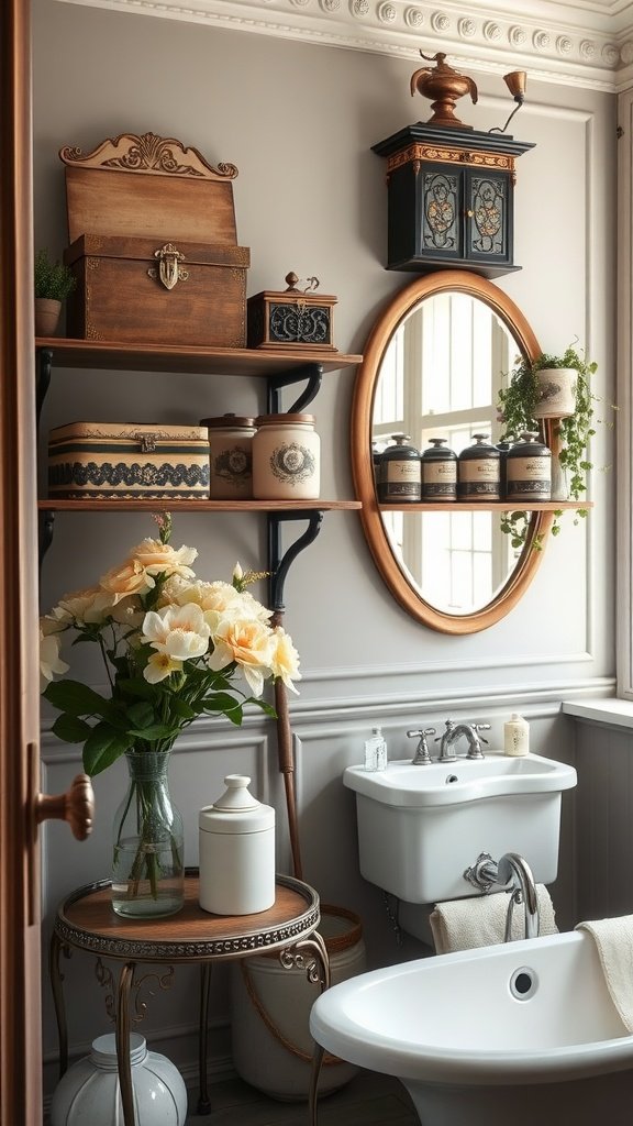 Vintage French-Inspired Parisian Bathroom Design