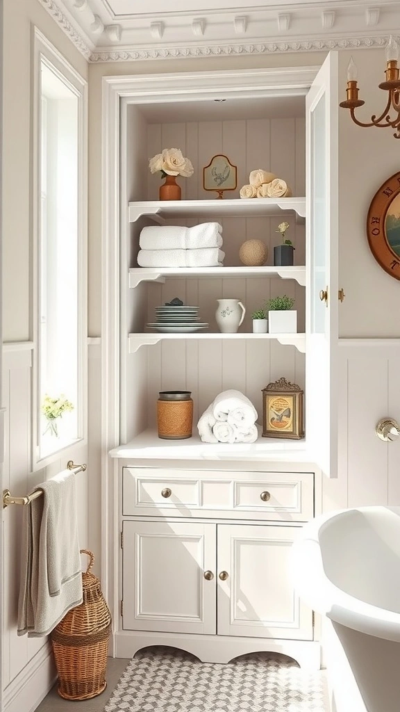 5 built in linen cabinet 1