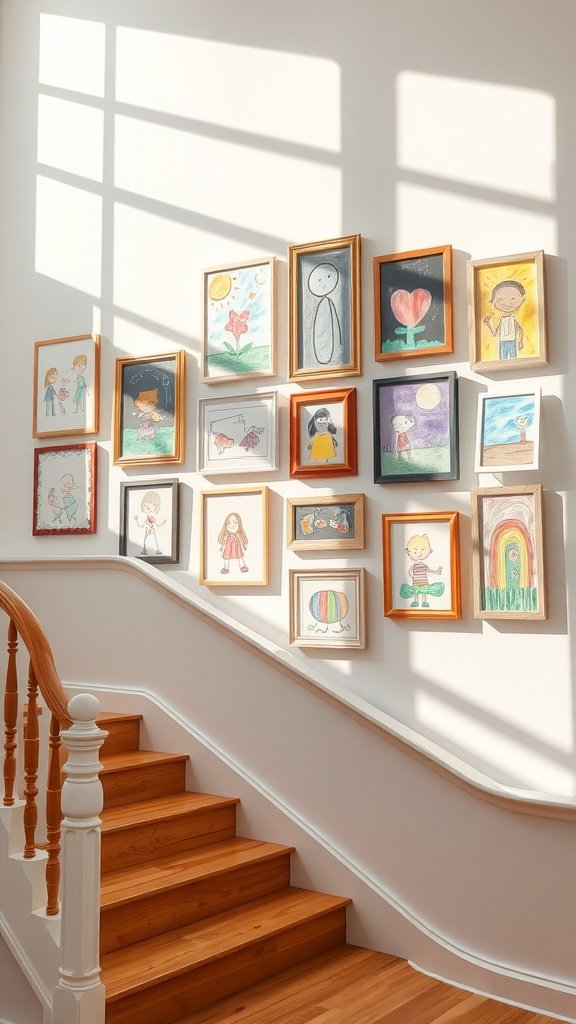6 kids art display