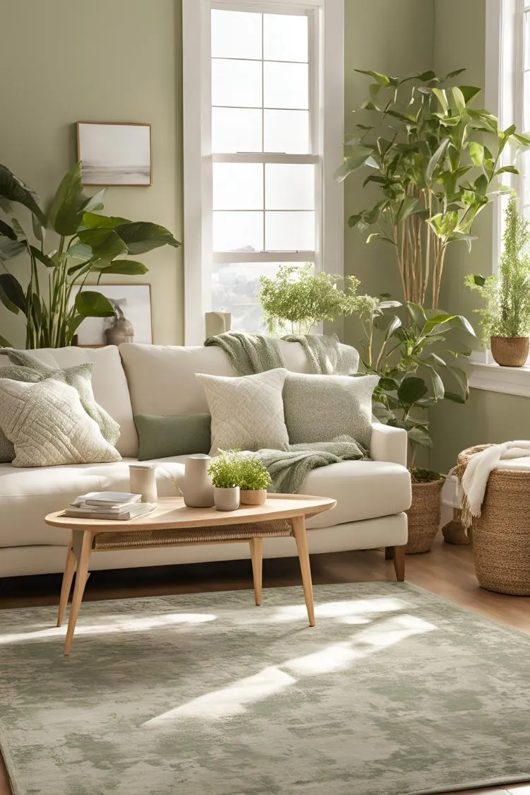 Add a Sage Green Area Rug