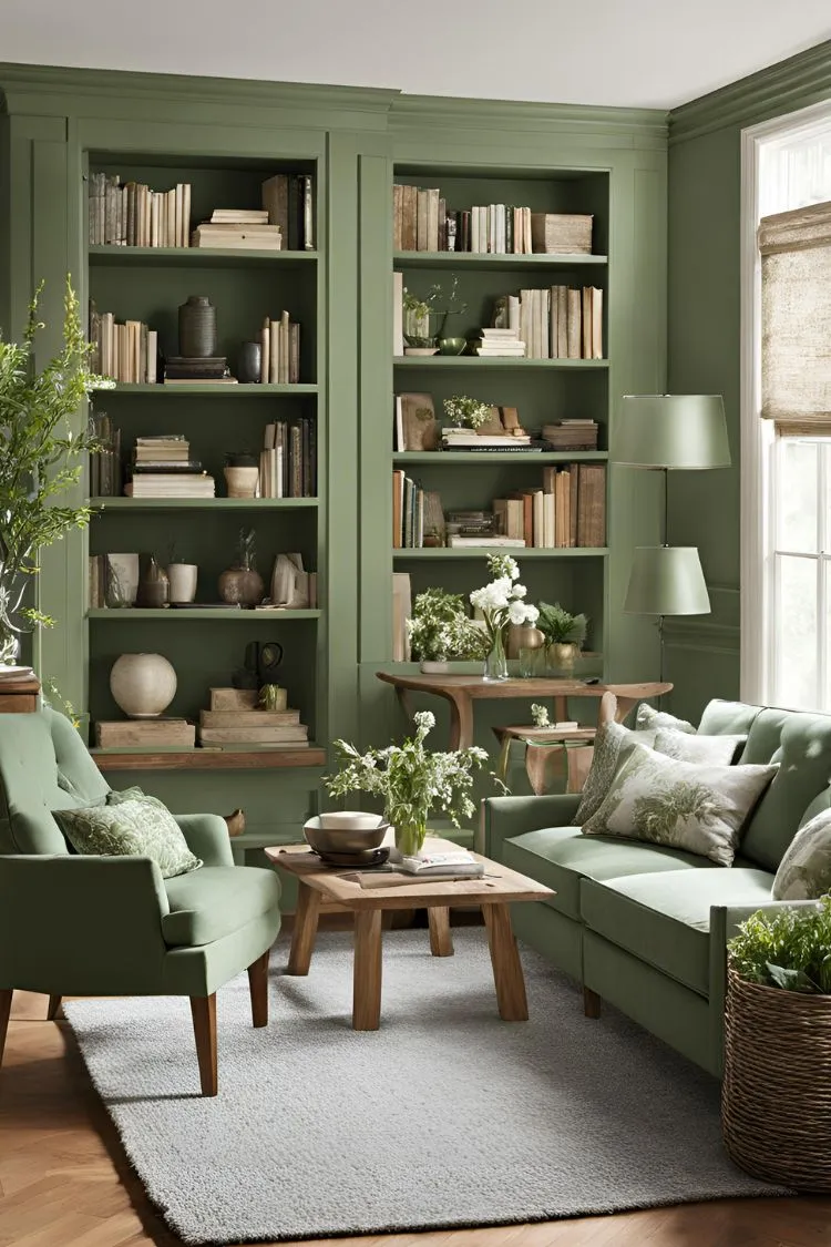 Add a Sage Green Bookshelf