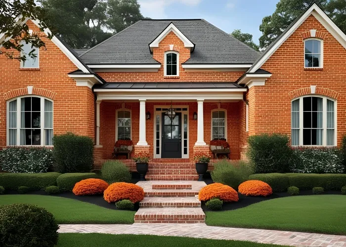 Orange Brick Exteriors Color Schemes