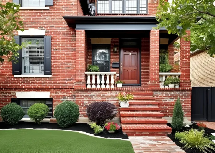 Red Brick Exterior Makeover Ideas