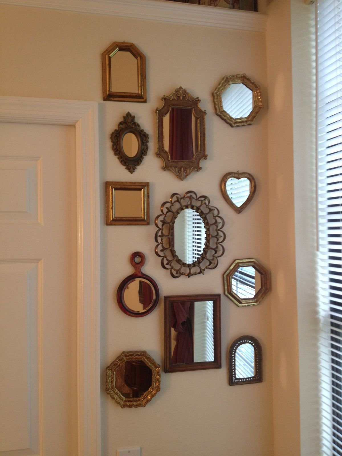 Thrifted Mirrors with Eclectic Frame Mix
