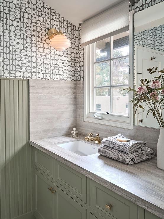 board-and-batten wainscoting with a farmhouse sink