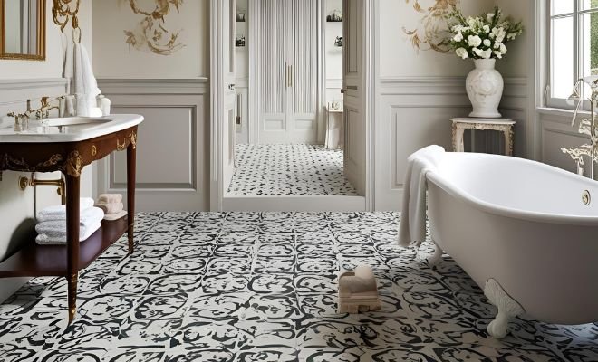 15 Elegant French Bathroom Flooring Ideas