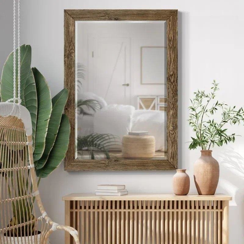 Framed bold color Foyer Mirror
