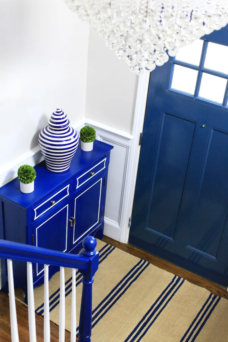 Navy Blue Foyer After