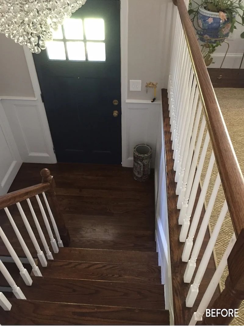 Navy Blue Foyer Before Making