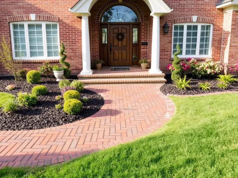 21 Stunning Brick Walkway Ideas Leading to Your Front Door