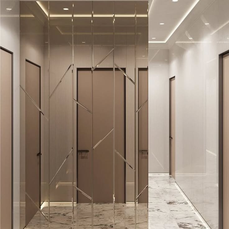 Wall Panels for Dramatic Effect Mirror Foyer 