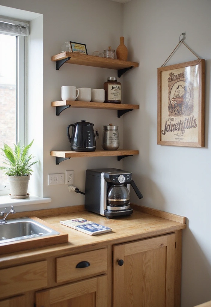 Wall-Mounted Coffee Station