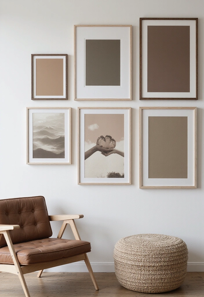 17 Eclectic Gallery Wall Ideas That Show Off Your Unique Personality (Warning: #4 Is Bold!) - 14. Monochromatic Marvel