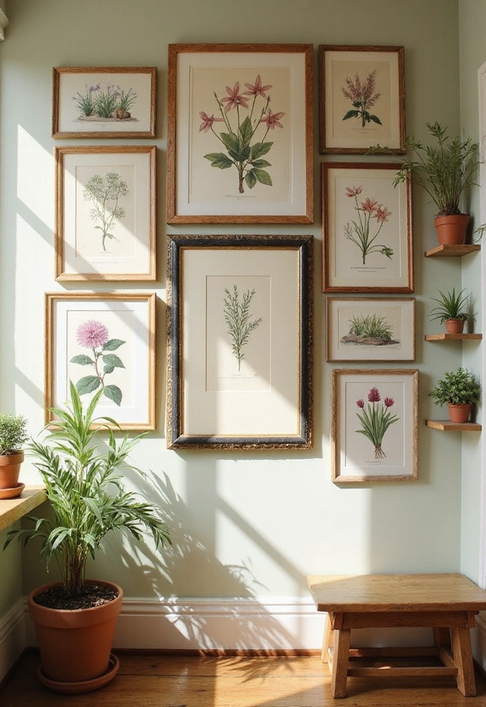 Vintage Gallery Wall Ideas with Botanical Bliss