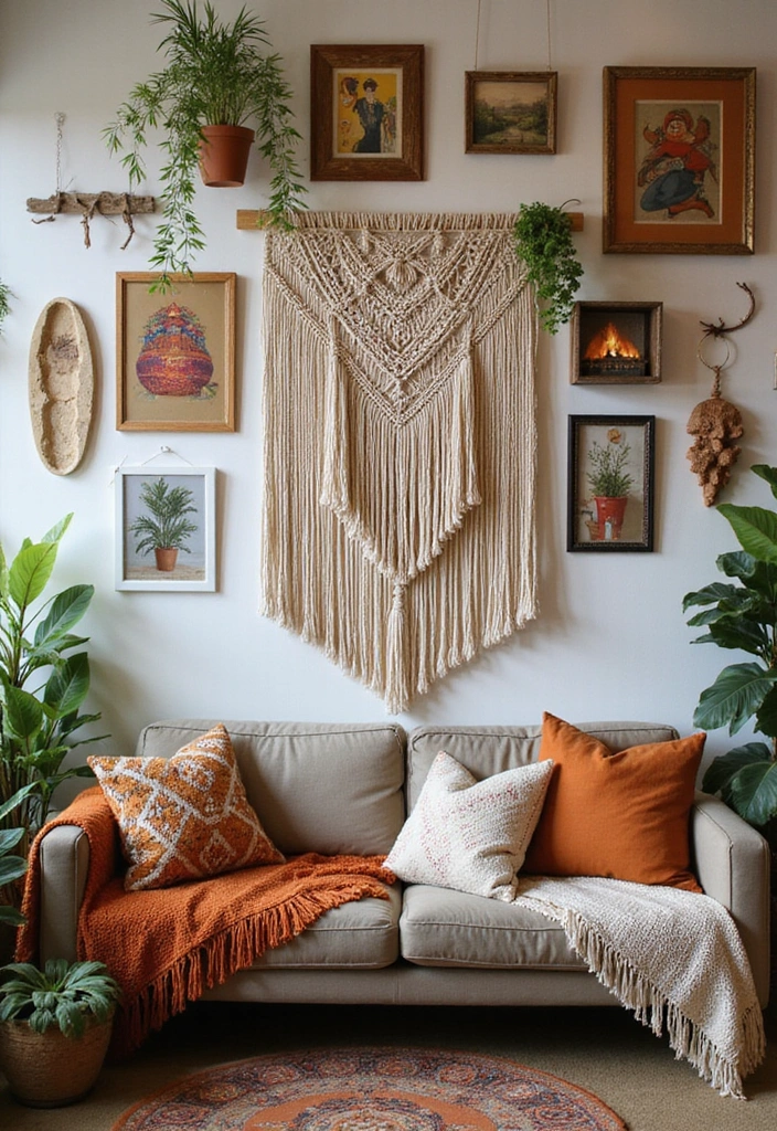 17 Eclectic Gallery Wall Ideas That Show Off Your Unique Personality (Warning: #4 Is Bold!) - 1. Bohemian Bliss