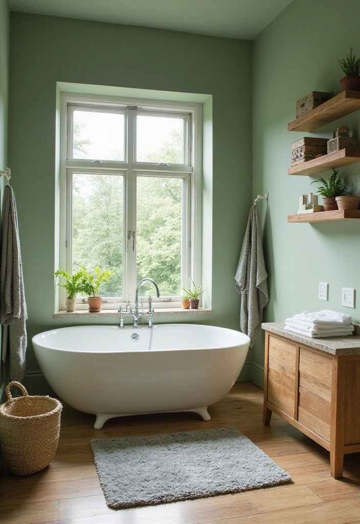 Earthy Color Palette in a Modern Scandinavian Bathroom