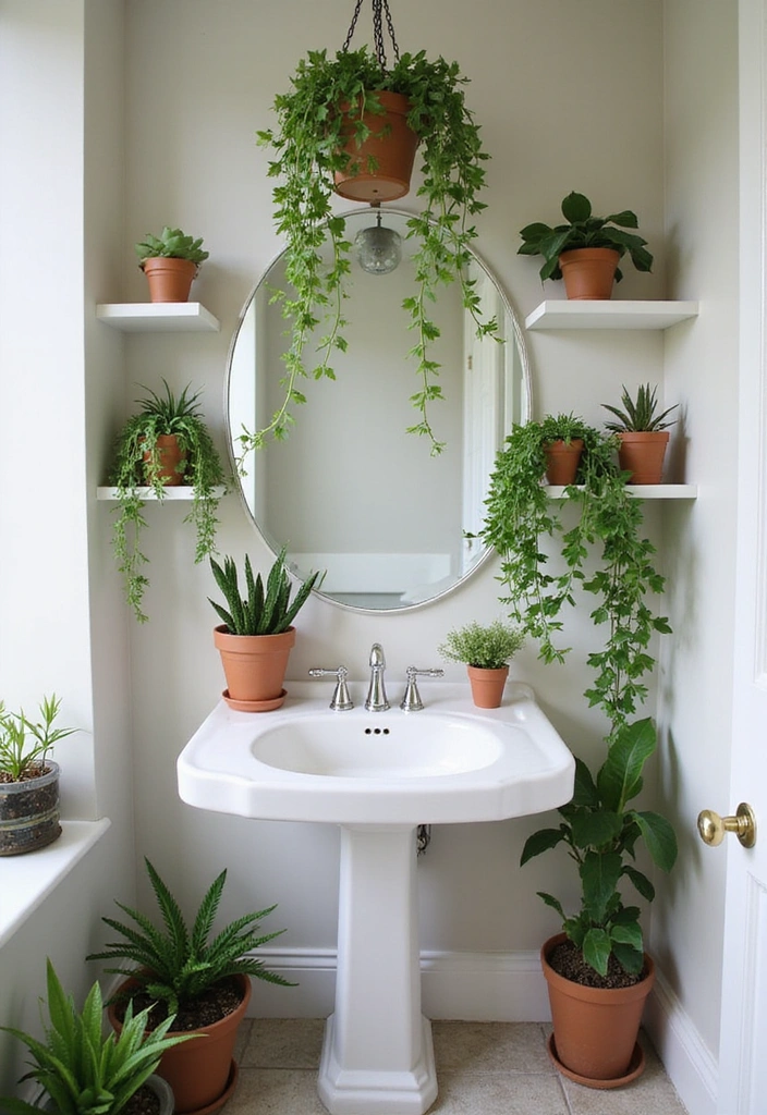How to Make Your Small Guest Bathroom Trendy and Elegant - 6. Incorporate Greenery
