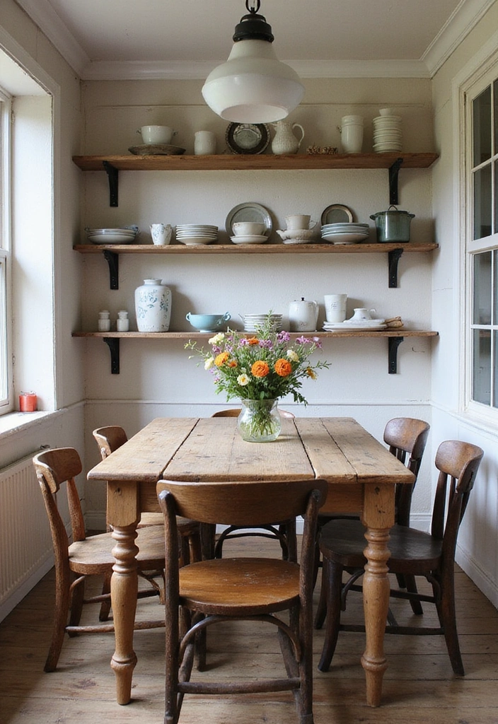 19 Cozy Breakfast Nook Designs That Will Make You Feel Right at Home (You’ll Love #11!) - 2. Rustic Farmhouse Charm