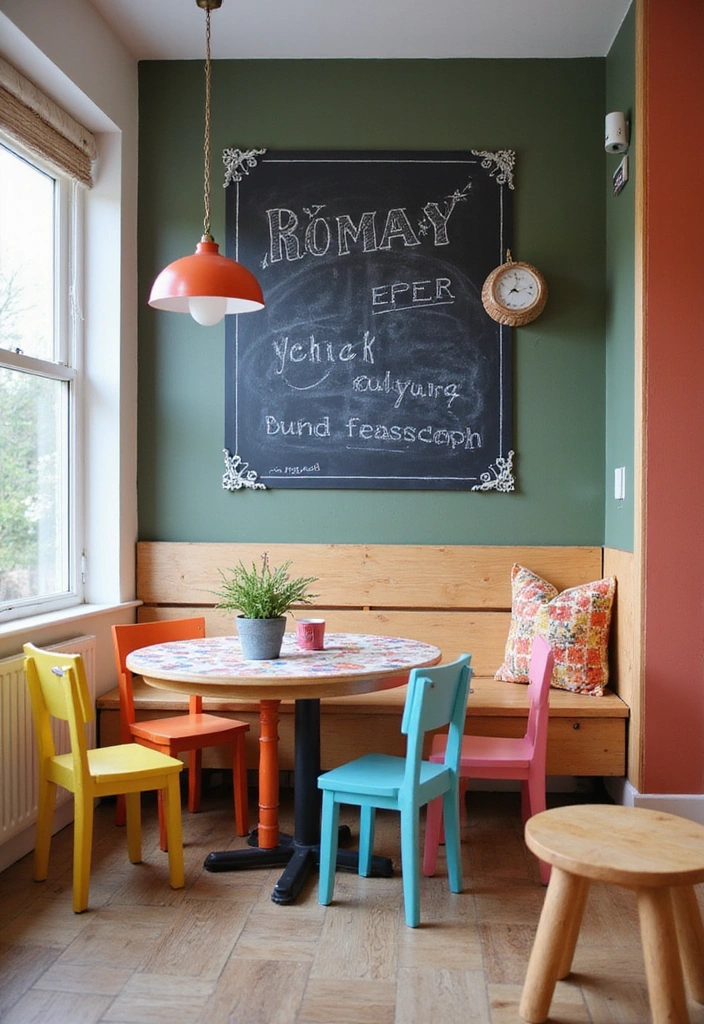 19 Cozy Breakfast Nook Designs That Will Make You Feel Right at Home (You’ll Love #11!) - 17. Playful Kids’ Nook