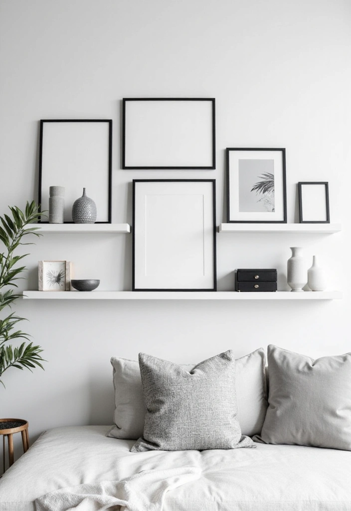 17 Eclectic Gallery Wall Ideas That Show Off Your Unique Personality (Warning: #4 Is Bold!) - 2. Minimalist Magic