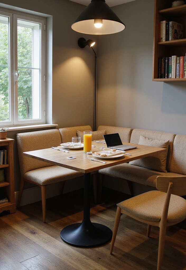 19 Cozy Breakfast Nook Designs That Will Make You Feel Right at Home (You’ll Love #11!) - 16. Tech-Friendly Nook