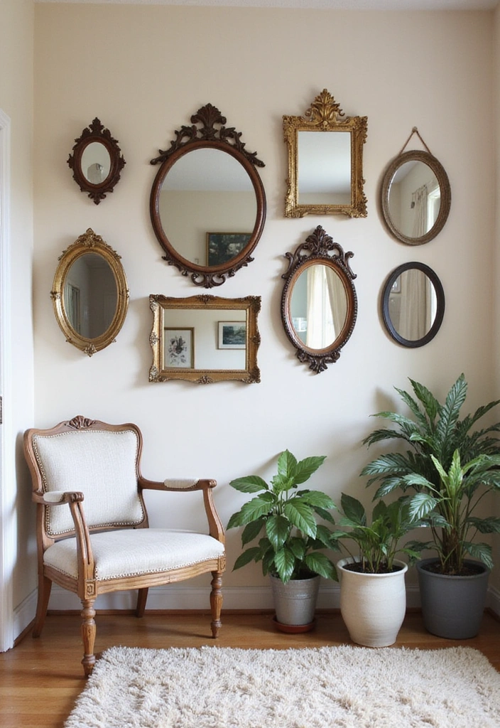 Vintage Charm with Thrift Store Mirrors