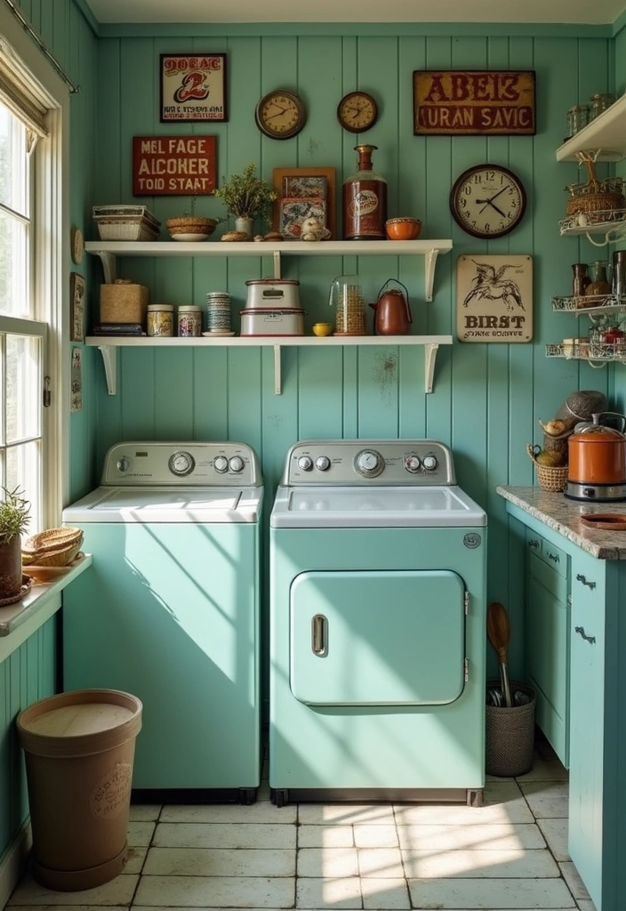 Laundry Room Vintage Colors for Nostalgic Charm