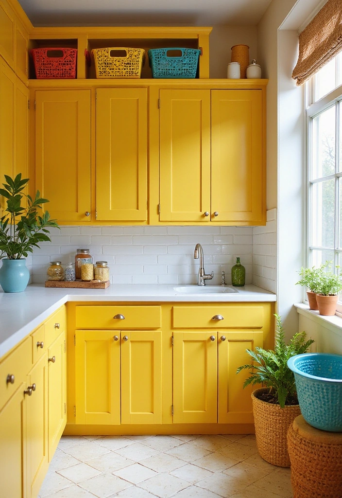Colorful Cabinet Makeover