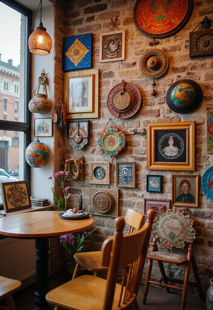 17 Eclectic Gallery Wall Ideas That Show Off Your Unique Personality (Warning: #4 Is Bold!) - 15. Cultural Fusion