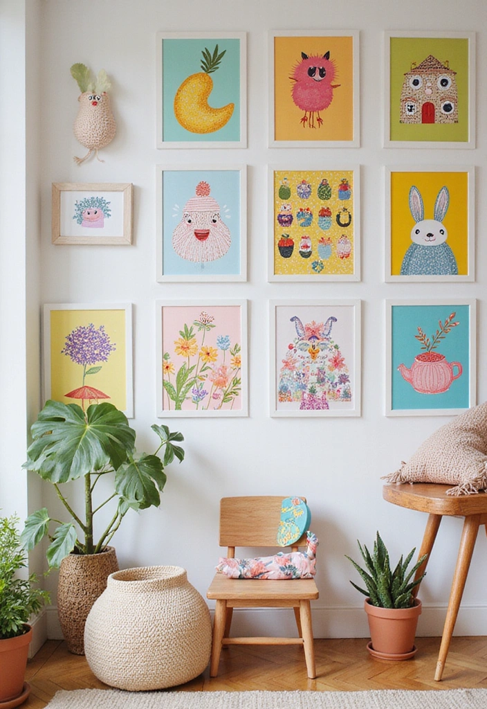 Whimsical Art Display
