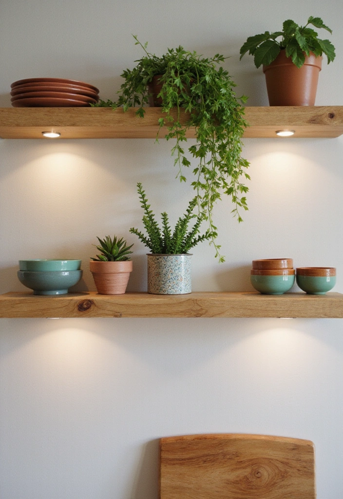 Floating Shelves for Open Display