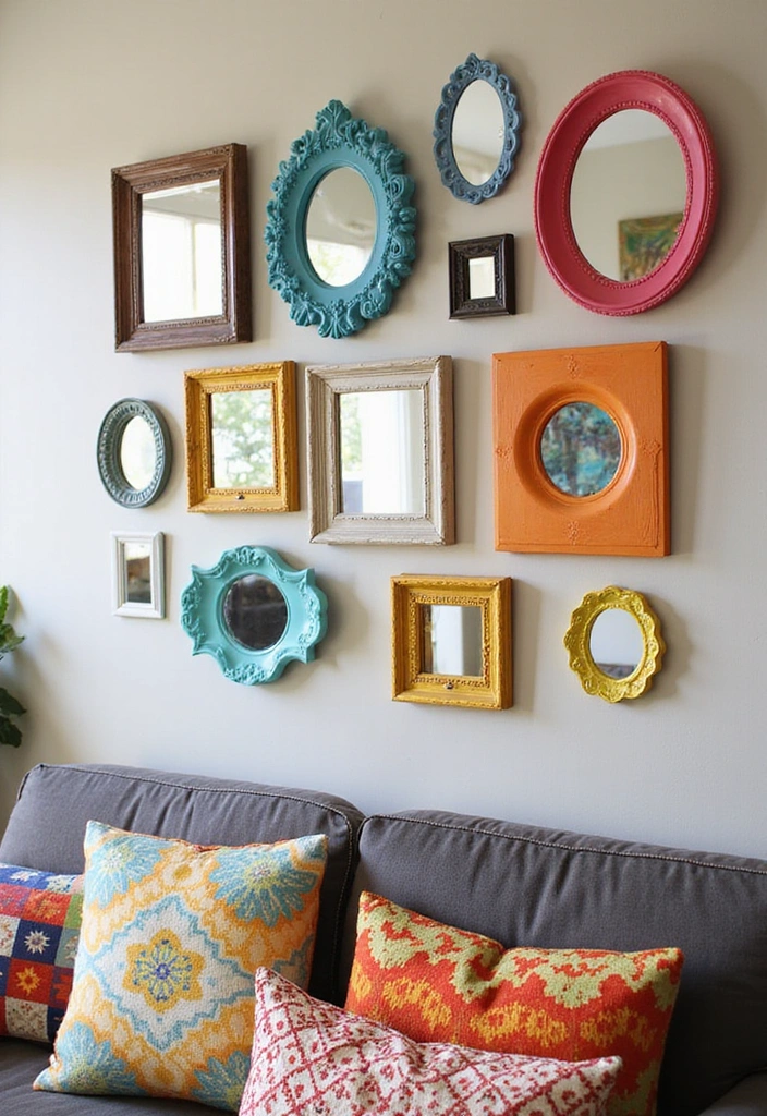 Colorful Painted Mirrors