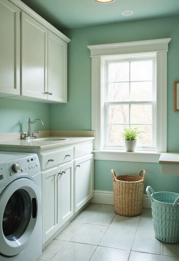 How to Choose the Best Laundry Room Paint Colors for a Fresh Look - 1. Soft Pastels for a Calm Vibe
