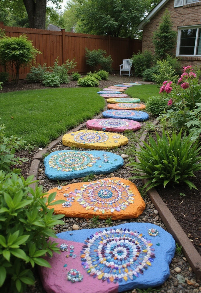Colorful Garden Stepping Stones