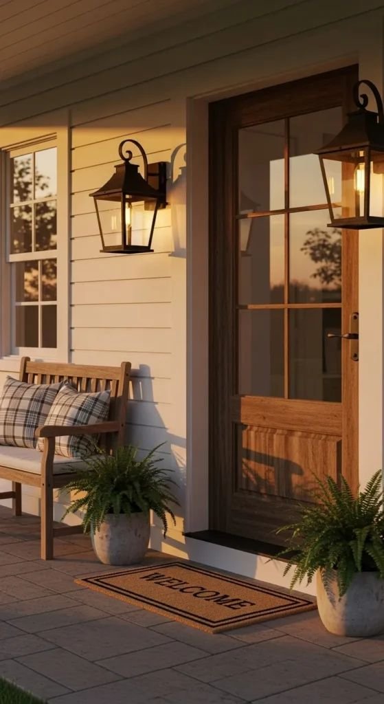 Farmhouse Exterior Charming Lighting Fixtures