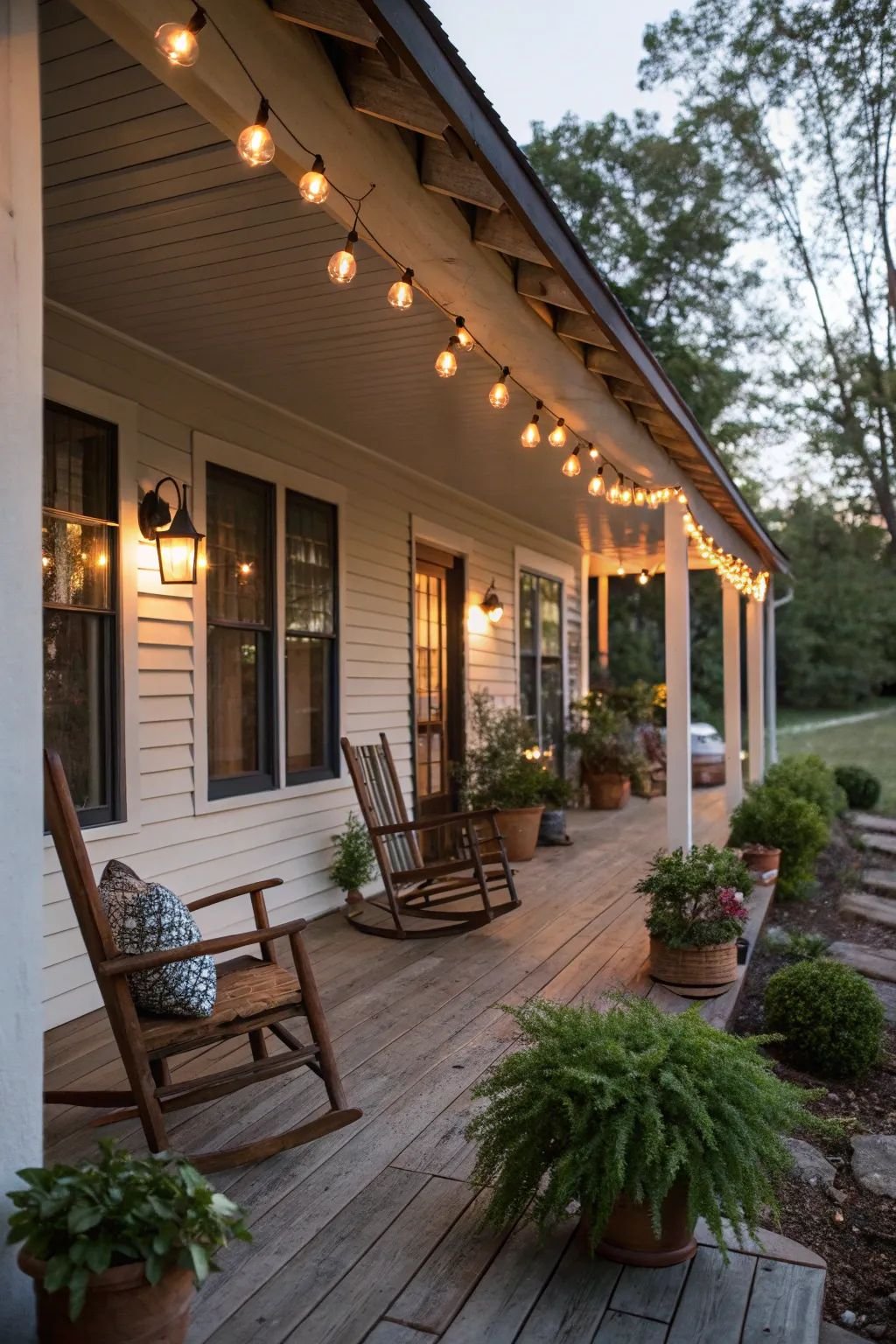 Farmhouse Exterior Cozy Front Porches