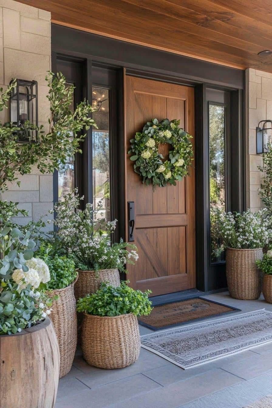 Farmhouse Exterior Inviting Entryways