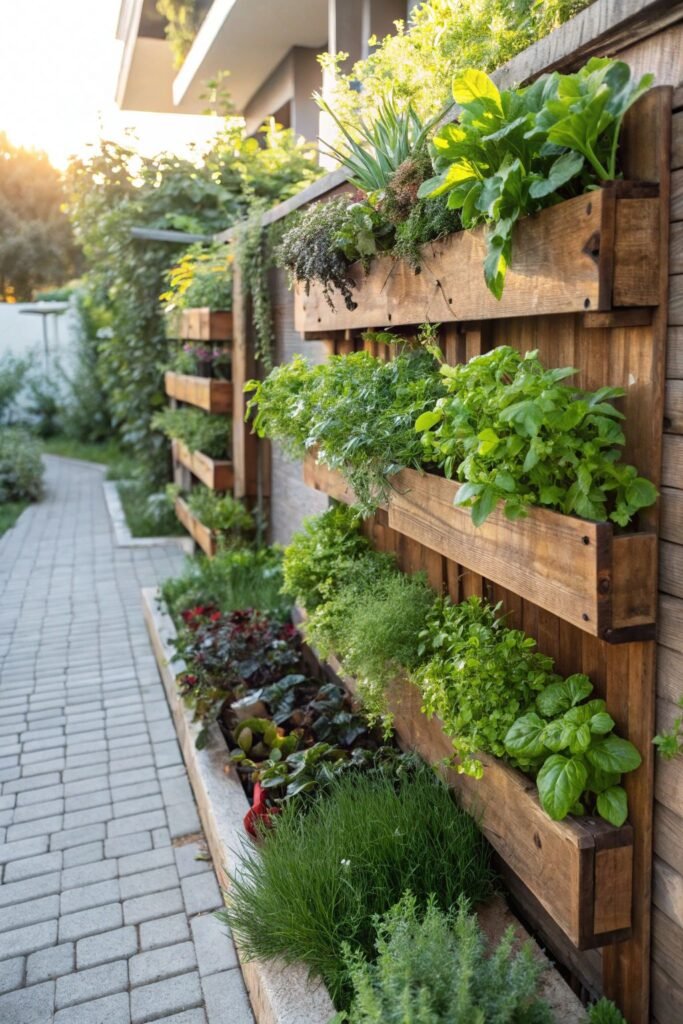 Farmhouse Exterior Vertical Gardens