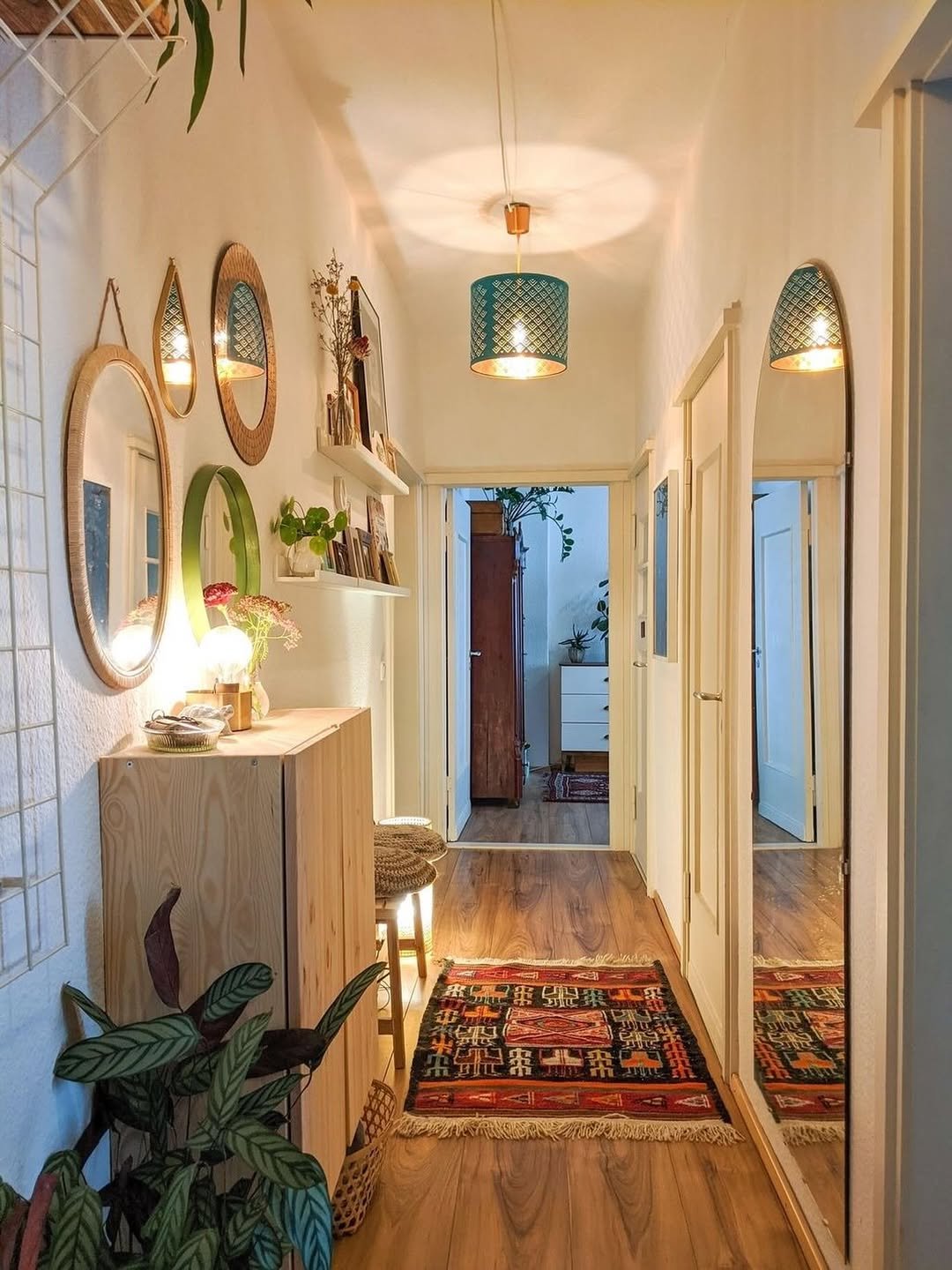 Small Narrow Hallway with Play with Lighting