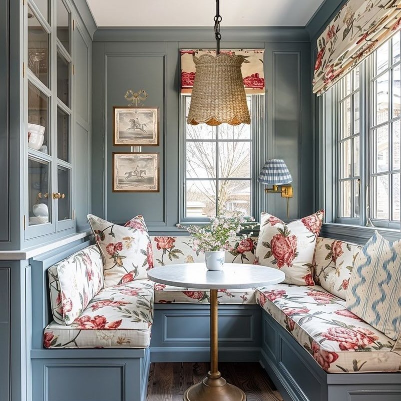 Throws and Pillows Corner Breakfast Nook