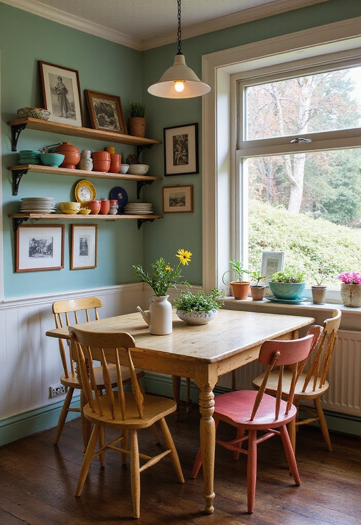 19 Cozy Breakfast Nook Designs That Will Make You Feel Right at Home (You’ll Love #11!) - 5. Vintage-Inspired Nook