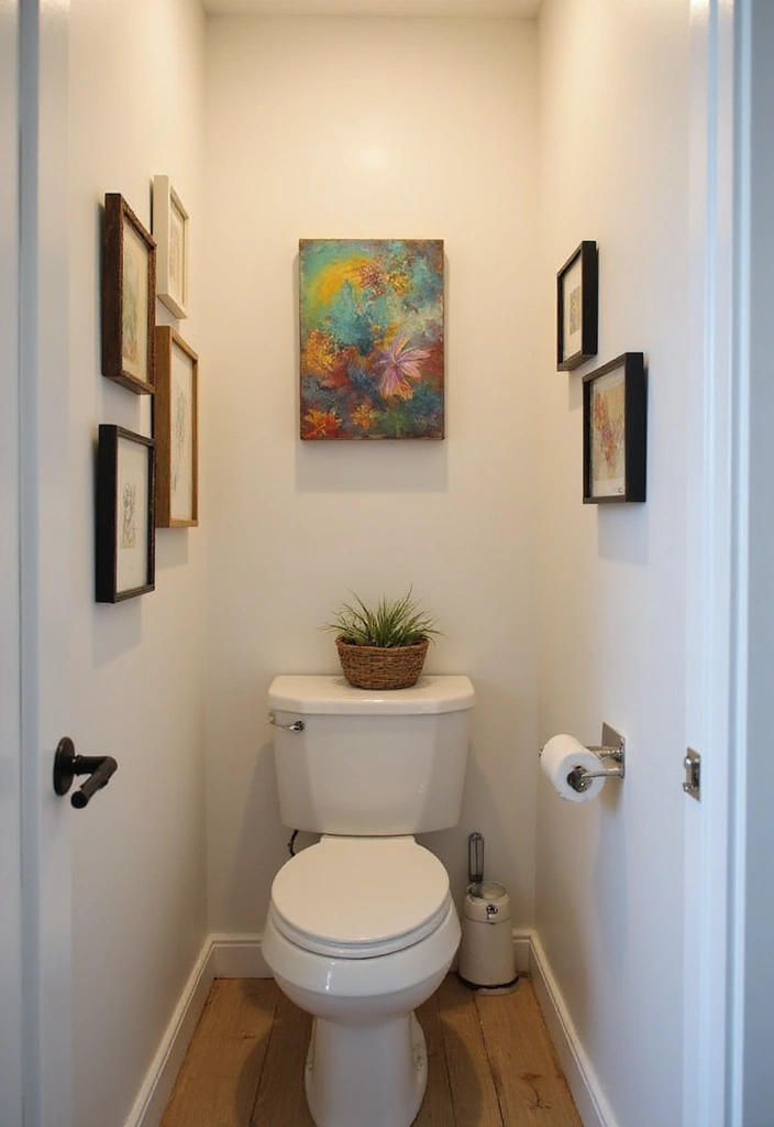 How to Make Your Small Guest Bathroom Trendy and Elegant - 11. Add a Touch of Art