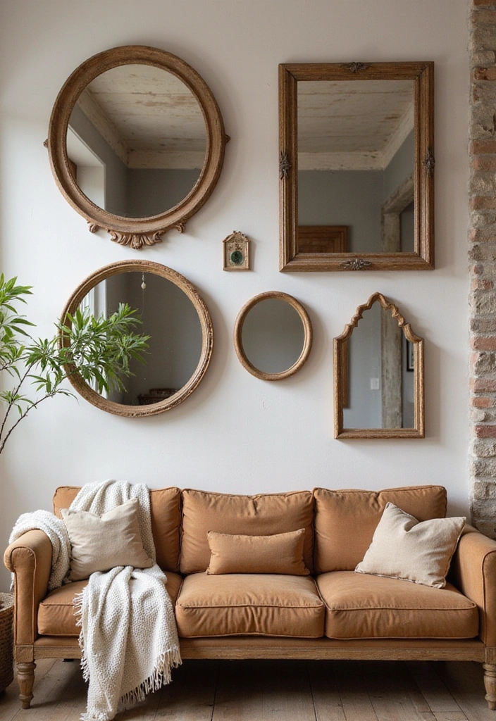Rustic Wood Frame Mirrors