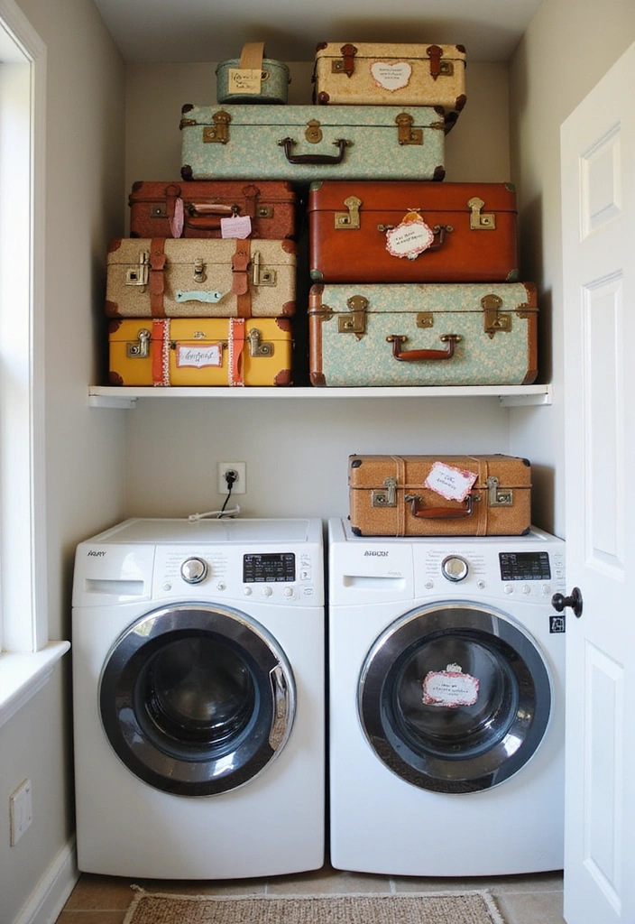 Vintage Suitcase Storage