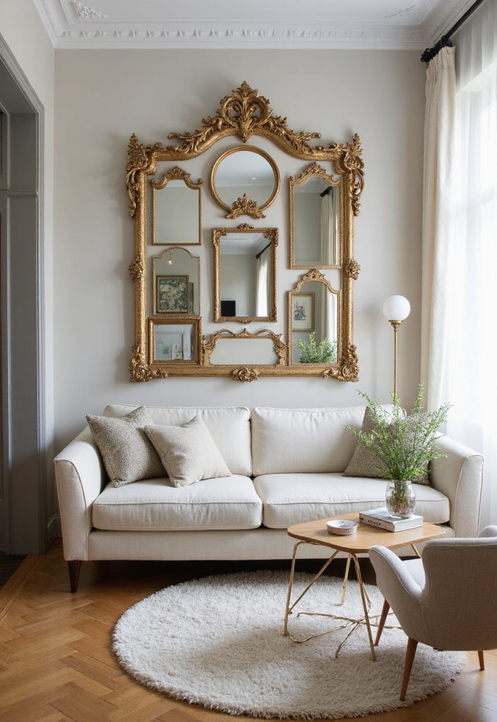 DIY Framed Mirror Art