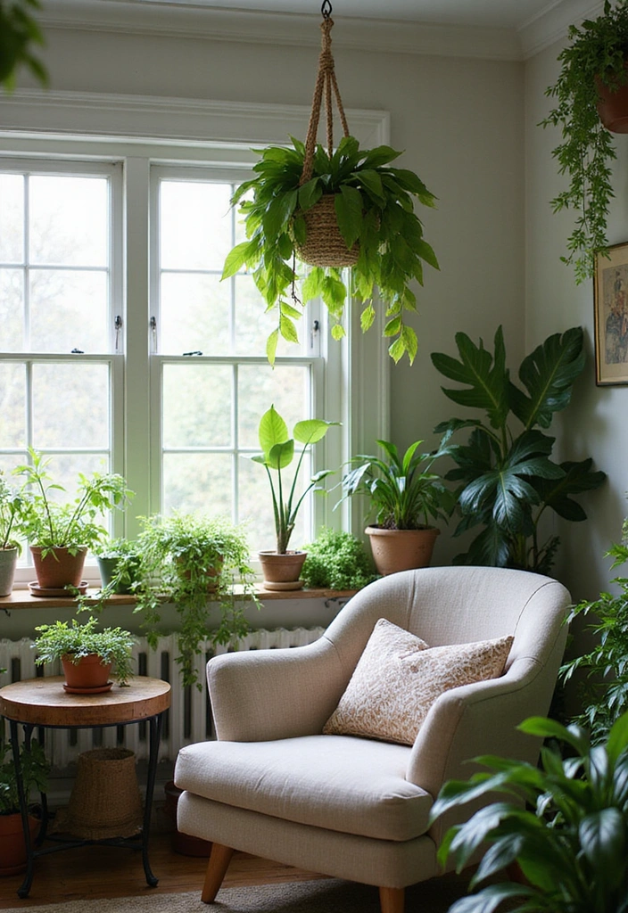 Step By Step: How to Create a Small Reading Nook Cozy Corner That Invites Relaxation - 7. Integrate Nature with Plants